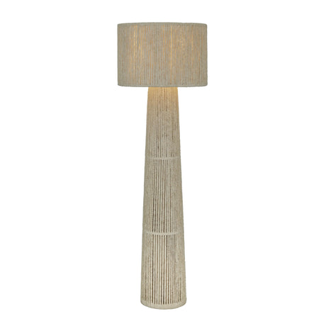 Tapered Natural Chenille Fiber Floor Lamp by TOV Furniture at Eve Furniture