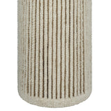 Tapered Natural Chenille Fiber Floor Lamp by TOV Furniture at Eve Furniture
