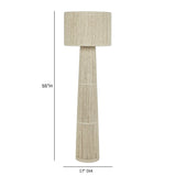 Tapered Natural Chenille Fiber Floor Lamp by TOV Furniture at Eve Furniture