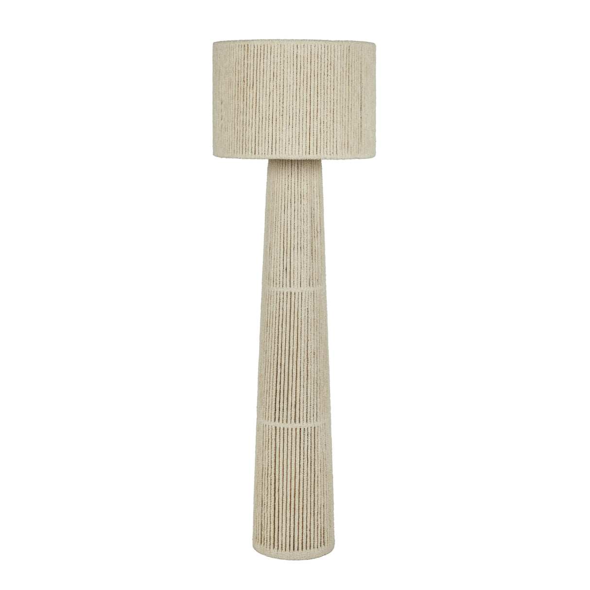 Tapered Natural Chenille Fiber Floor Lamp by TOV Furniture at Eve Furniture