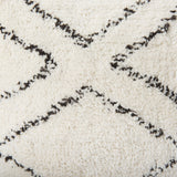 Tapir Beige Cotton Argyle Pattern Square Pouf by Mercana at Eve Furniture