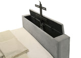 Tara Grey 61-inch Upholstered King Panel TV Bed by Coaster at Eve Furniture
