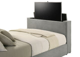 Tara Grey 61-inch Upholstered King Panel TV Bed by Coaster at Eve Furniture