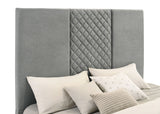 Tara Grey 61-inch Upholstered King Panel TV Bed by Coaster at Eve Furniture