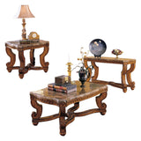 Tarantula Burnished Brown Cherry End Table by Homelegance at Eve Furniture