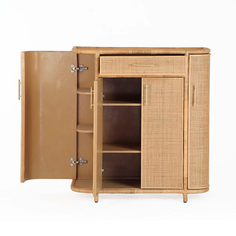 Tarot Natural Rattan Bar Cabinet by TOV Furniture at Eve Furniture