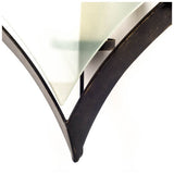 Tarquin I Black Metal Frame w/Frosted Glass Shade Wall Candle Holder by Mercana at Eve Furniture