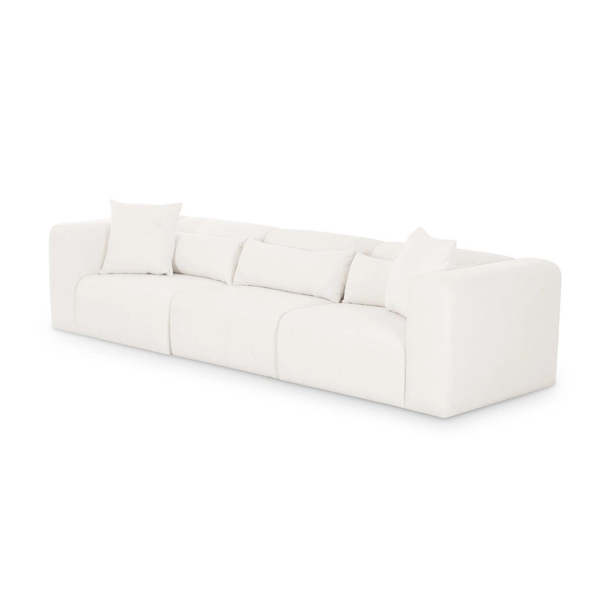 Tarra 118" Cream Performance Chenille Modular Sofa by TOV Furniture at Eve Furniture