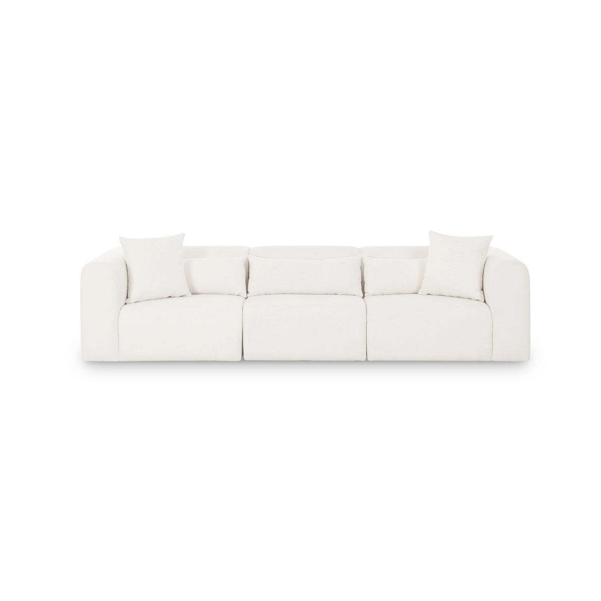 Tarra 118" Cream Performance Chenille Modular Sofa by TOV Furniture at Eve Furniture