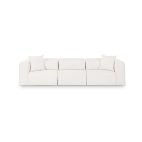 Tarra 118" Cream Performance Chenille Modular Sofa by TOV Furniture at Eve Furniture
