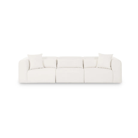 Tarra 118" Cream Performance Chenille Modular Sofa by TOV Furniture at Eve Furniture
