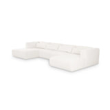 Tarra 4-Piece Cream Performance Chenille Modular U-Sectional by TOV Furniture at Eve Furniture