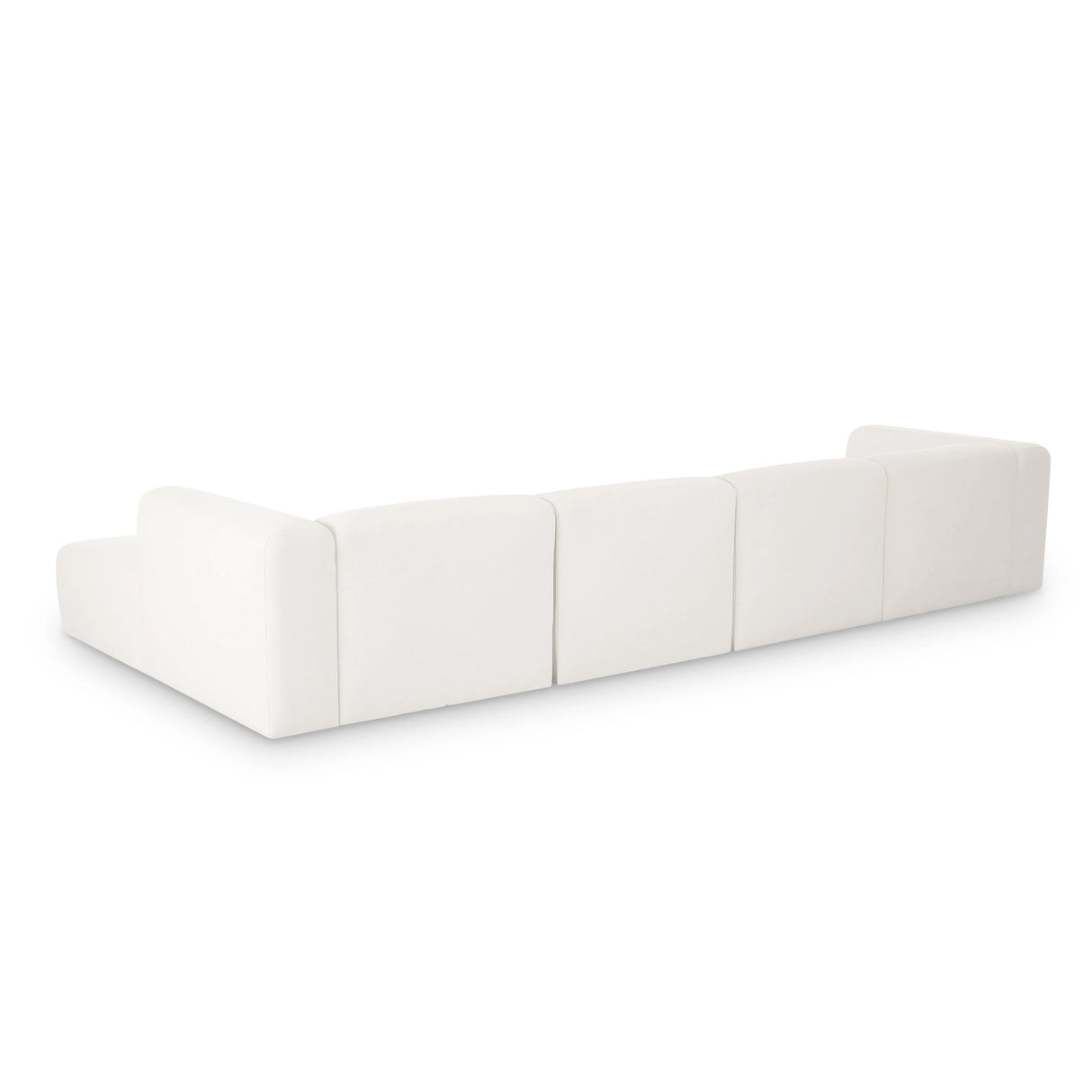 Tarra 4-Piece Cream Performance Chenille Modular U-Sectional by TOV Furniture at Eve Furniture