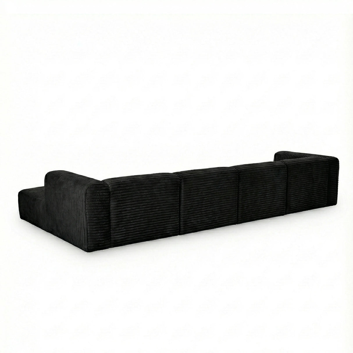 Tarra 4-Piece Fluffy Oversized Performance Corduroy Modular U-Sectional by TOV Furniture at Eve Furniture