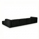 Tarra 4-Piece Fluffy Oversized Performance Corduroy Modular U-Sectional by TOV Furniture at Eve Furniture