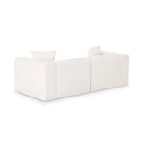 Tarra 86" Cream Performance Chenille Modular Loveseat by TOV Furniture at Eve Furniture