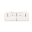 Tarra 86" Cream Performance Chenille Modular Loveseat by TOV Furniture at Eve Furniture