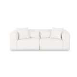 Tarra 86" Cream Performance Chenille Modular Loveseat by TOV Furniture at Eve Furniture