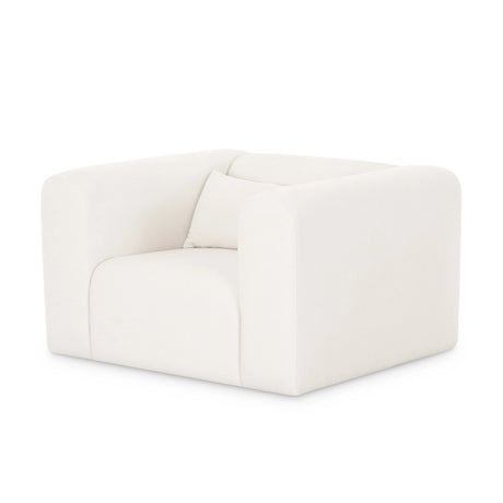Tarra Cream Performance Chenille Armchair by TOV Furniture at Eve Furniture
