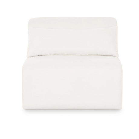Tarra Cream Performance Chenille Modular Armless Chair by TOV Furniture at Eve Furniture