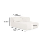 Tarra Cream Performance Chenille Modular Chaise by TOV Furniture at Eve Furniture