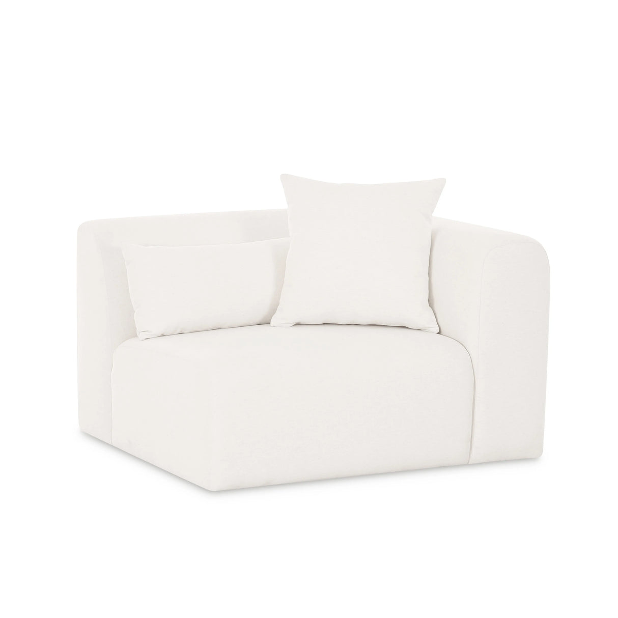 Tarra Cream Performance Chenille Modular Corner Chair by TOV Furniture at Eve Furniture