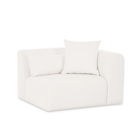 Tarra Cream Performance Chenille Modular Corner Chair by TOV Furniture at Eve Furniture