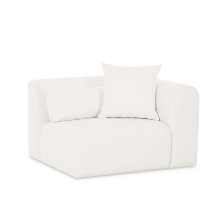 Tarra Cream Performance Chenille Modular Corner Chair by TOV Furniture at Eve Furniture