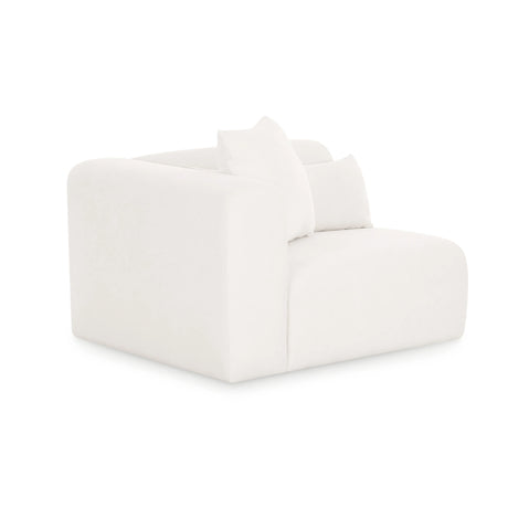 Tarra Cream Performance Chenille Modular Corner Chair by TOV Furniture at Eve Furniture