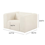 Tarra Fluffy Oversized Corduroy Armchair by TOV Furniture at Eve Furniture