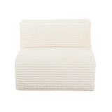 Tarra Fluffy Oversized Corduroy Modular Armless Chair by TOV Furniture at Eve Furniture