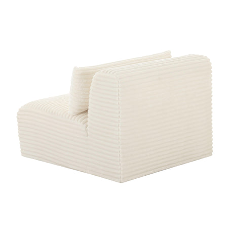 Tarra Fluffy Oversized Corduroy Modular Armless Chair by TOV Furniture at Eve Furniture