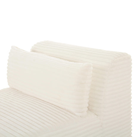 Tarra Fluffy Oversized Corduroy Modular Armless Chair by TOV Furniture at Eve Furniture