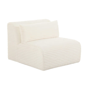 Tarra Fluffy Oversized Corduroy Modular Armless Chair by TOV Furniture at Eve Furniture