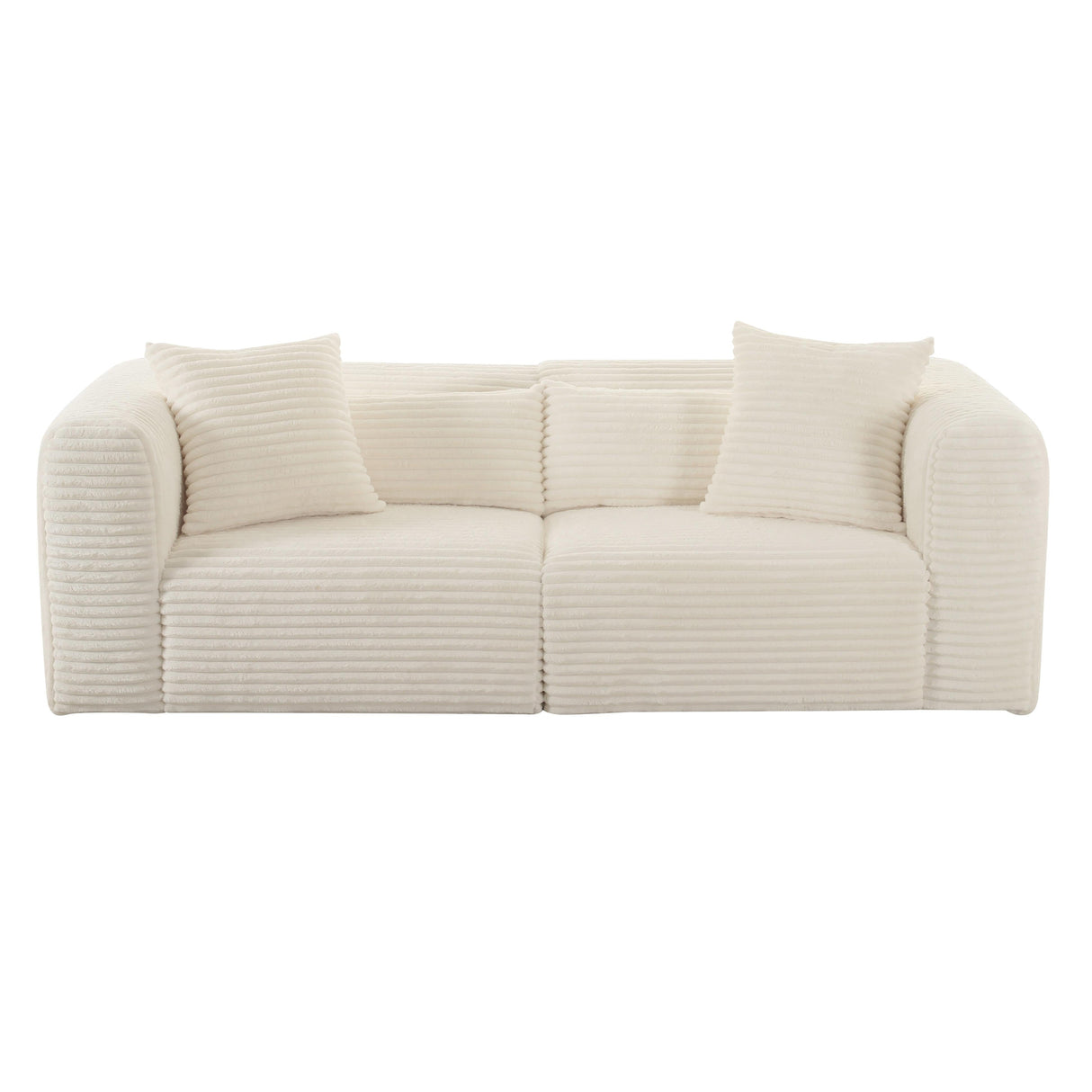 Tarra Fluffy Oversized Corduroy Modular Loveseat by TOV Furniture at Eve Furniture