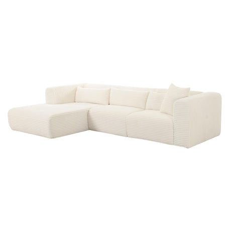 Tarra Fluffy Oversized Corduroy Modular Sectional by TOV Furniture at Eve Furniture