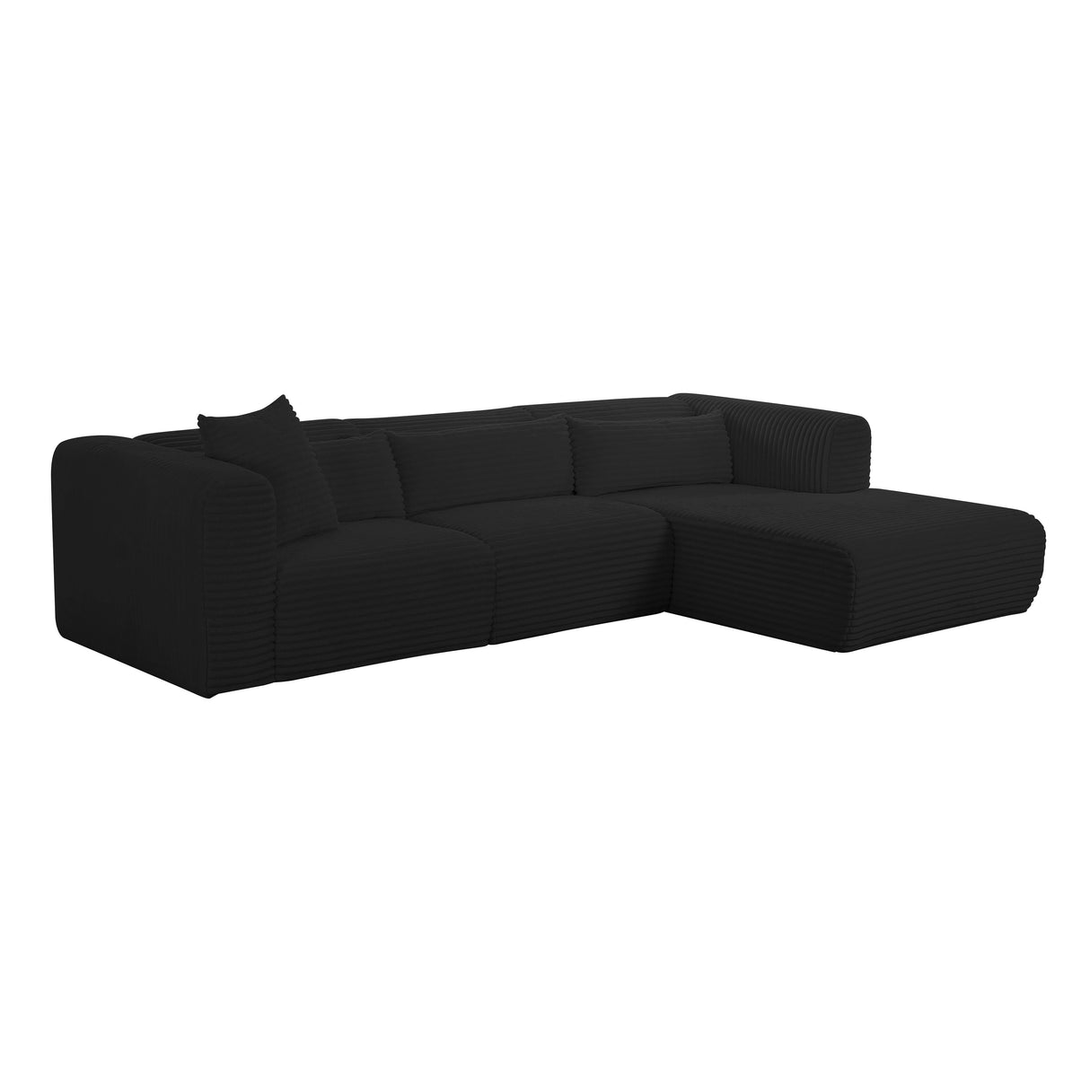 Tarra Fluffy Oversized Corduroy Modular Sectional by TOV Furniture at Eve Furniture