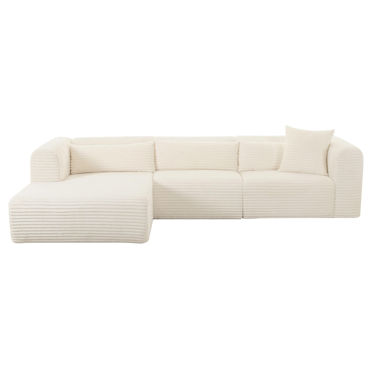 Tarra Fluffy Oversized Corduroy Modular Sectional by TOV Furniture at Eve Furniture