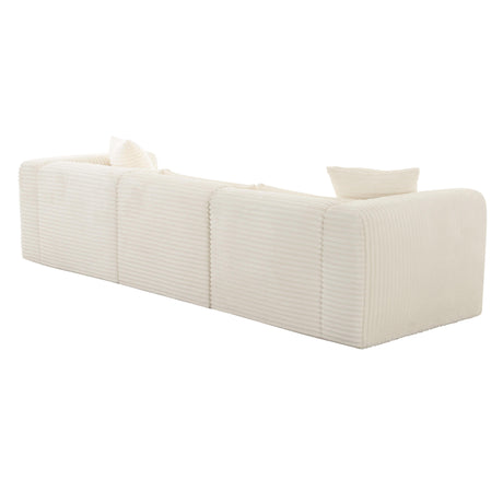 Tarra Fluffy Oversized Corduroy Modular Sofa by TOV Furniture at Eve Furniture