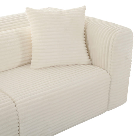 Tarra Fluffy Oversized Corduroy Modular Sofa by TOV Furniture at Eve Furniture