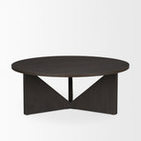 Tarro Brown Wood w/ Triangle Legs Coffee Table by Mercana at Eve Furniture