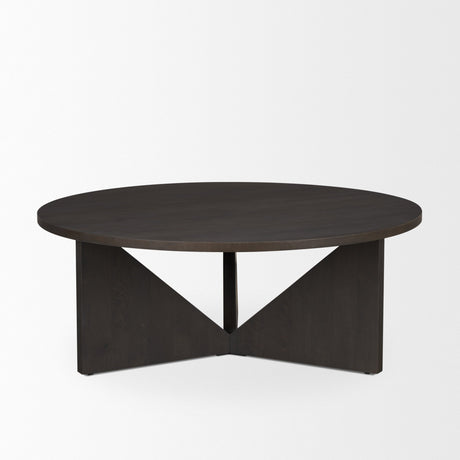 Tarro Brown Wood w/ Triangle Legs Coffee Table by Mercana at Eve Furniture