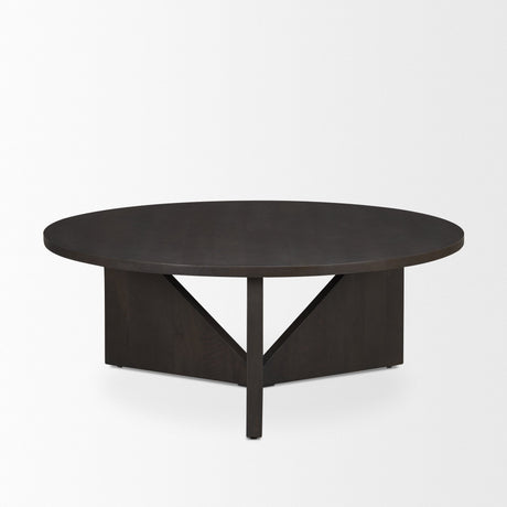 Tarro Brown Wood w/ Triangle Legs Coffee Table by Mercana at Eve Furniture