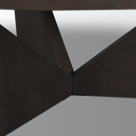 Tarro Brown Wood w/ Triangle Legs Coffee Table by Mercana at Eve Furniture