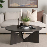 Tarro Brown Wood w/ Triangle Legs Coffee Table by Mercana at Eve Furniture