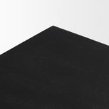 Tarro Rectangular Textured Black Wood w/ Geometrical Base Dining Table by Mercana at Eve Furniture
