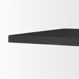 Tarro Rectangular Textured Black Wood w/ Geometrical Base Dining Table by Mercana at Eve Furniture