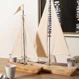 Tartane Large Brown/Cream Nautical Inspired Sailboat by Mercana at Eve Furniture