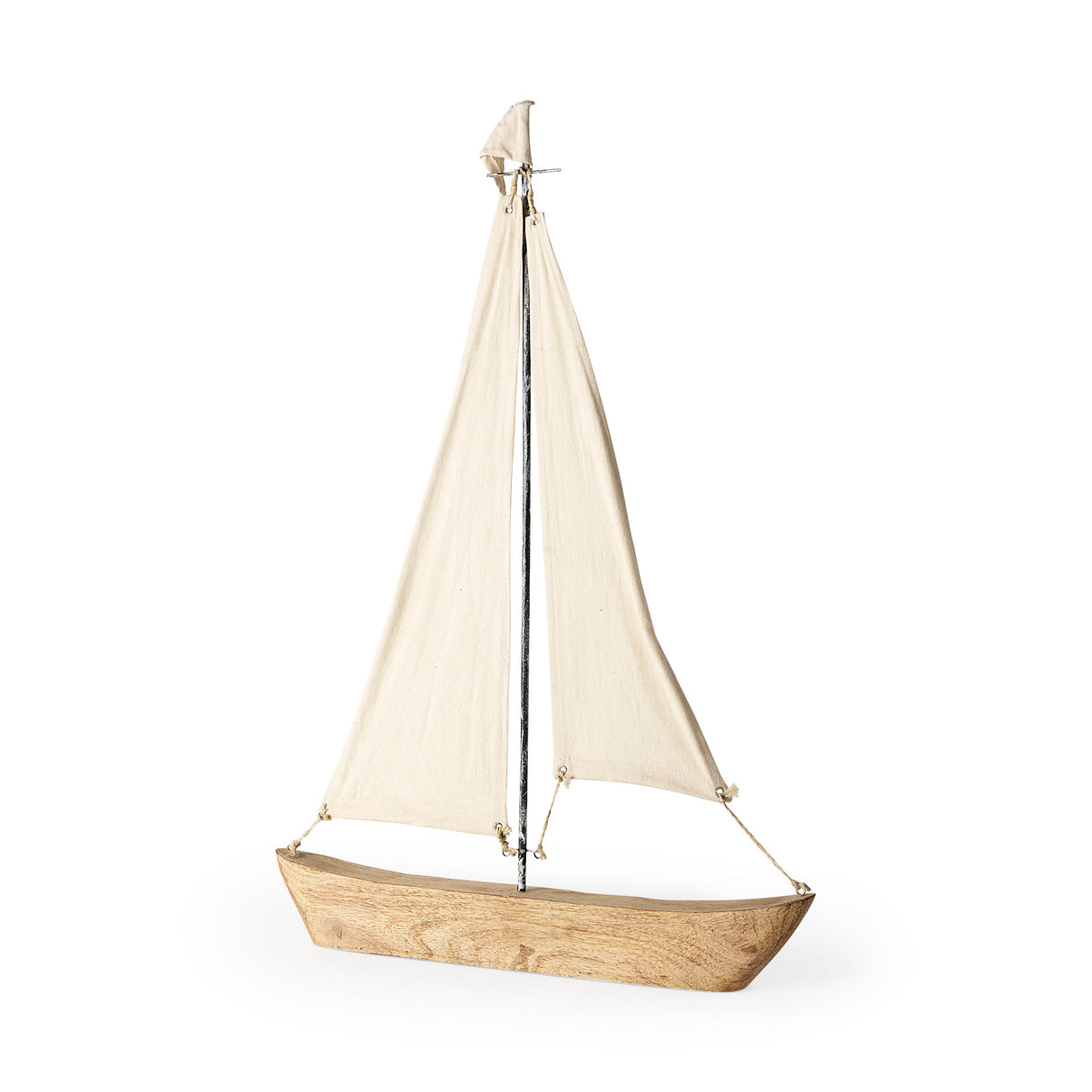 Tartane Large Brown/Cream Nautical Inspired Sailboat by Mercana at Eve Furniture