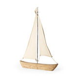 Tartane Large Brown/Cream Nautical Inspired Sailboat by Mercana at Eve Furniture